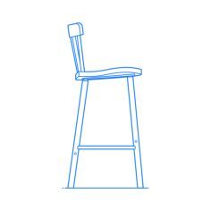 Furniture Stools Ikea Norraryd Barstool Stencil Svg Design File, Free Vectors File